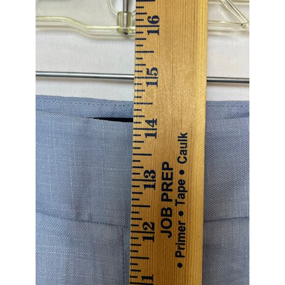 Talbots Linen Blend Wide Leg Pants Women's 14 Blue Trousers Office Dressy Flowy - Picture 7 of 9